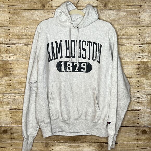 CHAMPION SAM HOUSTON UNIVERSITY VINTAGE INSPIRED GRAPHIC HOODIE SIZE LARGE - Picture 1 of 2